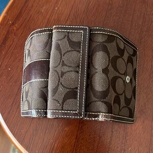 Coach Brown Trifold Wallet